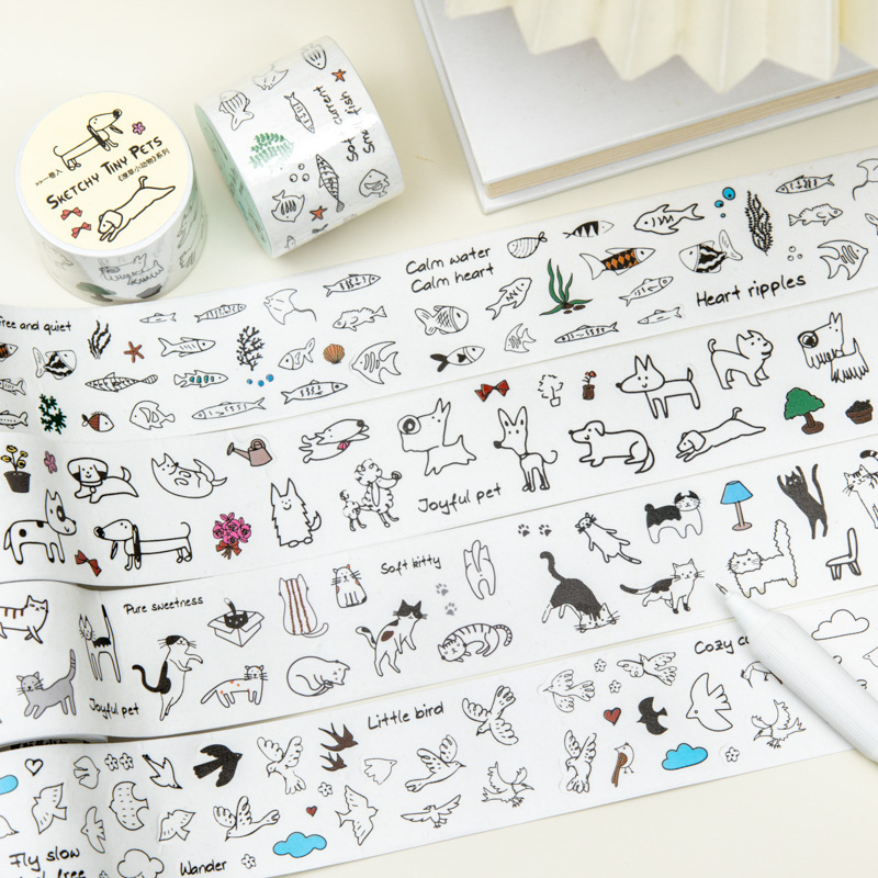 Photography Journal - 35mm*2m Die cutting small animals Tapes
