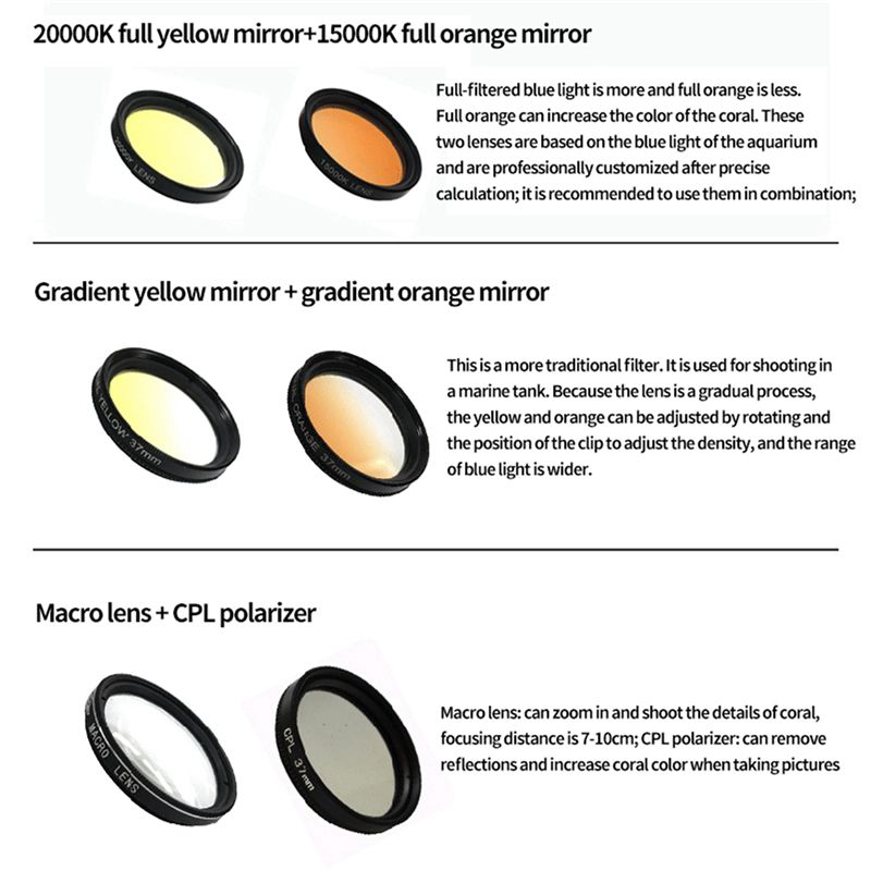 4X Aquarium Lens Fish Tank Pho - Photography Yellow Filter review and price