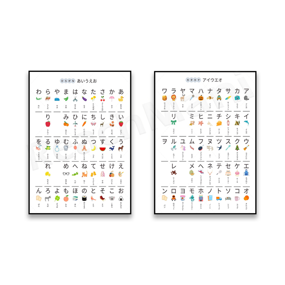 Japanese Hiragana Chart, Katak - Photography Font review and price