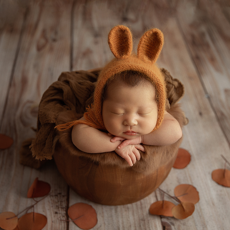 Knitted Rabbit Hat Newborn Pho - Photography Still Life review and price
