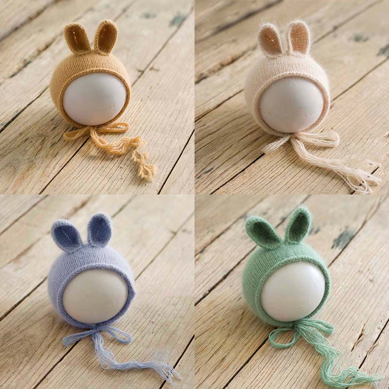 Knitted Rabbit Hat Newborn Pho - Photography Still Life review and price