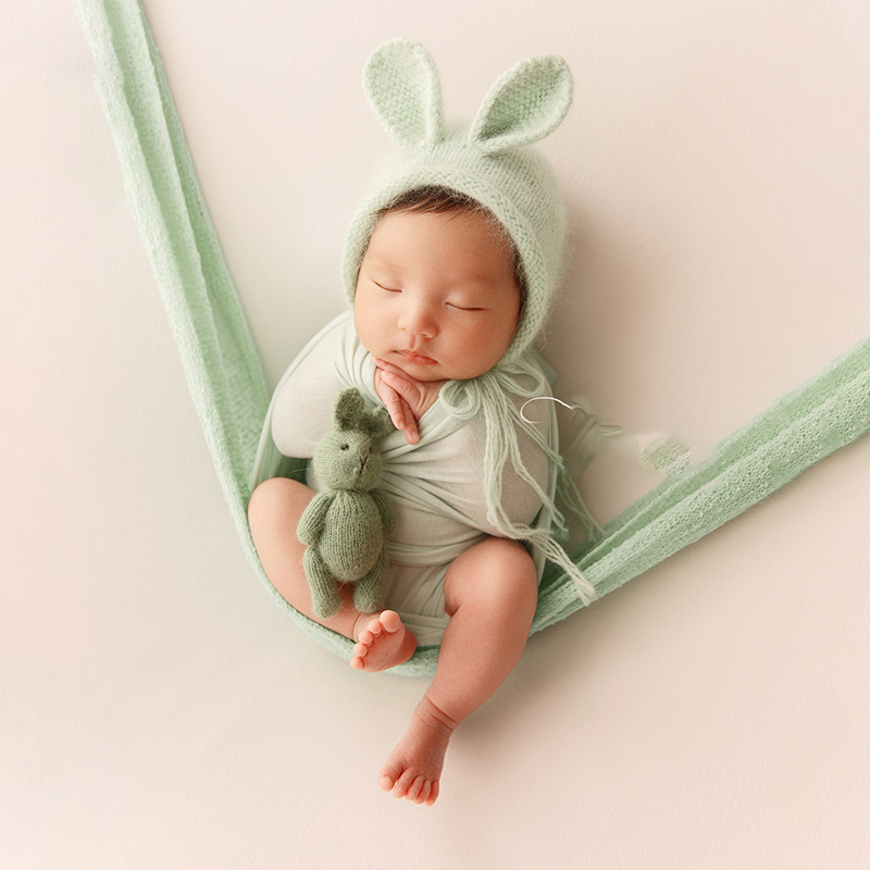 Knitted Rabbit Hat Newborn Pho - Photography Still Life review and price