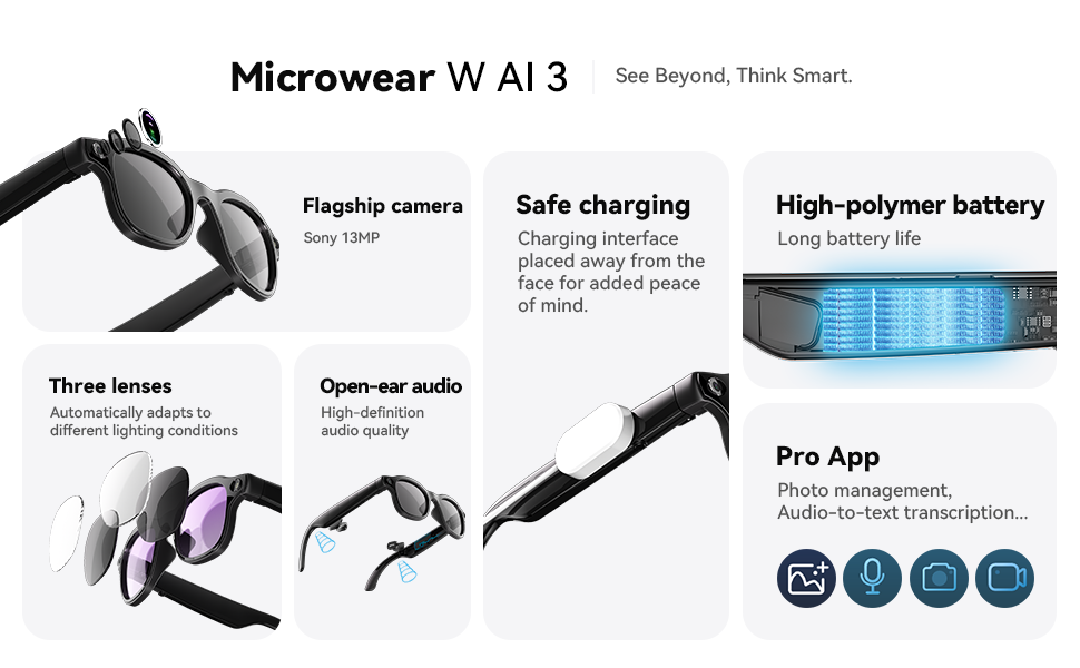 AI Smart Glasses 8 million pix - Photography Videos Free review and price