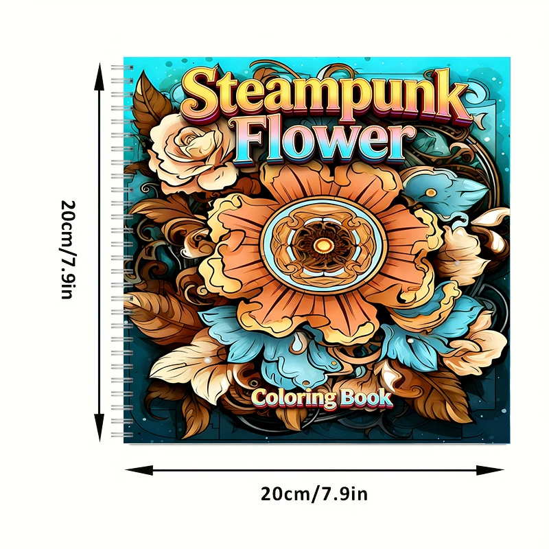 Coloring Book Steampunk Flower - Photography Of Book review and price