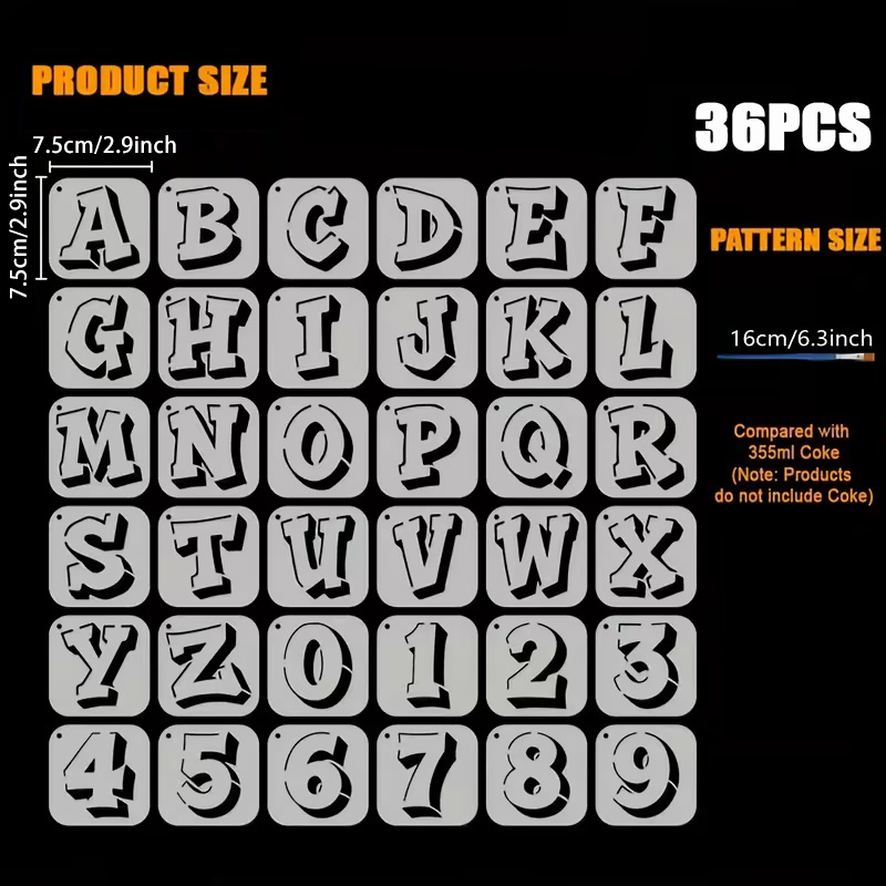 36PCS 2.95 inch Letter and Num - Photography Font review and price
